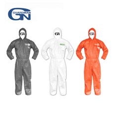 가드맨 SMS 원피스 방진복 보호복, 흰색, 1개