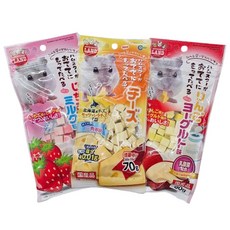 마루칸 햄스터 큐브 간식 3종 딸기 치즈 사과, 1개, 190g