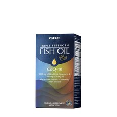 GNC 健安喜 Triple Strength魚油加輔酶Q10軟膠囊, 60顆, 1罐