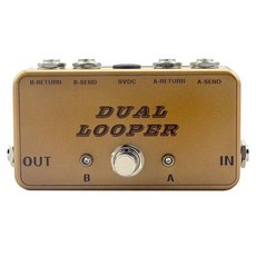 기타 트루 바이패스 AB 루퍼 페달 스위처 박스 어쿠스틱 액세서리 2 채널, 09 Gold 2 loop, 1개