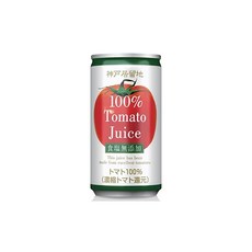 고베 거류지 완숙 토마토 100% 무염 캔 185g×30개 보존료 착색료 미사용 식염 무첨가 토마토3개분 토마토주스, 1g, 30개