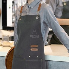 미호스 꽃집앞치마 방수 앞치마 그레이