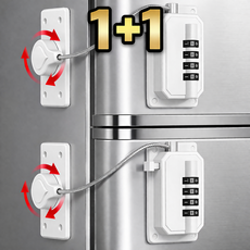 에코스윗 냉장고 자물쇠 와이어 번호키 시건장치, 2개