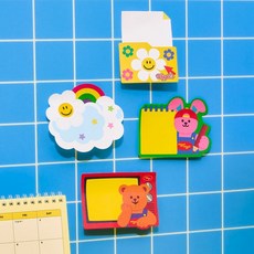 [위글위글] 점착 스티키 메모지 4종 304482, Smile We Love Safari