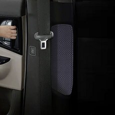 GMZ MOTORS Carnival KA4 專用安全帶防刮防壓痕防噪音保護墊, 黑色