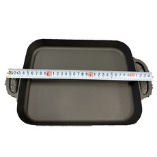 鑄鐵方形鍋 雙耳設計 導熱均勻 多種爐具適用 家庭聚餐首選, 1個, 1個