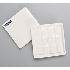 愛美佳 12格 陶瓷調色盤 附蓋 美術顏料盤, 1個, 12格陶瓷調色盤