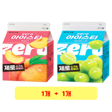 빙그레)아이스티제로복숭아 + 아이스티제로샤인머스캣, 1세트, 300ml