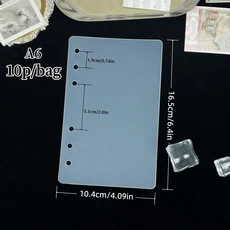 5/10/15개/봉지 A5/A6/A7/M5 루즈리프 디바이더 반투명 프로스트 불규칙한 안티-재밍 3D 엠보싱 버블 스티, 07 A6 Db 10Pcs