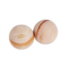 편백 나무 마사지 볼 수제 휴대용 지압 원목 마사지 볼 전신 스트레칭 5cm 운동 요가 근육 어깨 홈트 2개