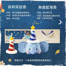 TeelJoy 動物夢想島香薰蠟燭禮盒, 小象星星帽