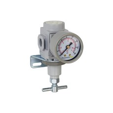 공압플러스 SAR200T-N02BG 압축 공기압 조절기 14 NPT T-핸들 게이지 및 브래킷, 1/2" NPT