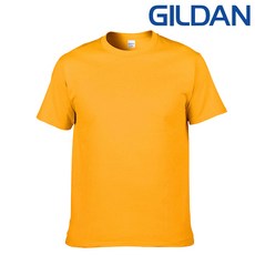 길단 76000 아시안핏 24수 무지 남자 반팔티(프리미엄CO) 골드