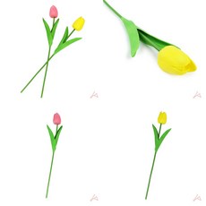 홈데코용 튤립 조화꽃 세트 식탁 꽃장식용 튤립조화 현관 인테리어 꽃, 핑크