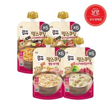 남양유업 맘스쿠킹 유아 이유식 15개월 140g 4종 맛별 5개씩 총 20개입