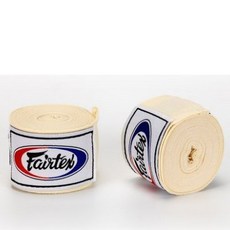 古川小夫 Fairtex 泰拳 拳擊 手綁帶 BOXING Hand Wraps 3米 5米 微彈性 米白色, 1個