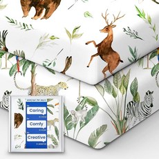 TotBasic 팩 앤 플레이 시트 장착 버터처럼 부드러운 휴대용 아기 침대 시트 Graco Pack n Play 플레이야드 아기 침대 및 기타 68.6 x 99.4cm(2, Wilderness Whisper