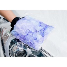 셀프세차 거품세차 극세사 워시미트 세차장갑, 그린