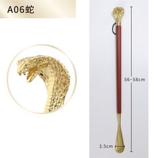 糊塗鞋匠 十二生肖獸首鋅合金鞋拔, 1個, A06蛇, 金色