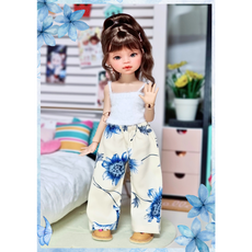파올라레이나옷 32cm USD옷 26cm 도리스돌옷 30cm ( 플라워 프린트 와이드팬츠 ) bjd 구체관절 인형옷 <완제품>, 1개, USD 26cm