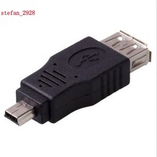 USB轉接頭 USB-A母 轉 Mini 5P 公 OTG 轉接頭, 1個