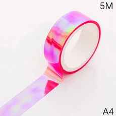 500cm 홀로그램 RG 프리즘 글리터 테이프 후프 스틱 리듬 체조 링 장식 피트니스 장비 DIY 스크랩북킹, 02 A4