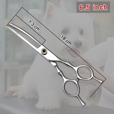 專業440C寵物剪刀, 6.5 - INCH 彎刃細牙剪, 1個