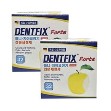덴트픽스 틀니&치아교정기용 세정재, 32개입, 2개
