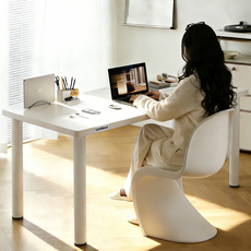 유니네스트 고급 인테리어 컴퓨터 책상 튼튼한 1인용 책상 (E0급), 고급 화이트