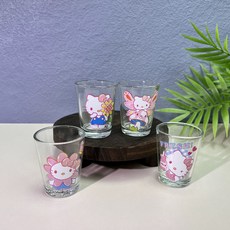 키티 소주잔 4p 세트 집들이 여자친구 선물, 핑크키티, 핑크키티, 1개