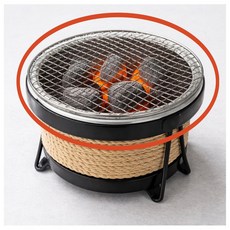 트랜스토어 스텐 원형 바비큐 석쇠 고기 불판 숯불 구이 15cm