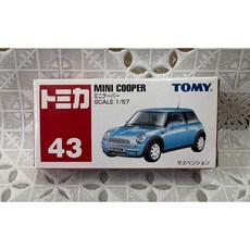 《GTS》純日貨 TOMICA 多美小汽車 NO43 絕版舊藍標 MINI cooper, 1個