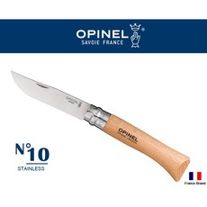 Opinel 法國不銹鋼折刀 No.10 櫸木刀柄 法國製造, 1個