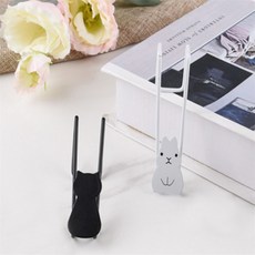 꿀템 귀여운 동물모양 싱크대 후크 무타공후크, 고양이 블랙