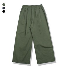 오마보이 남성용 린넨라이크 시원한 와이드핏 투턱 팬츠