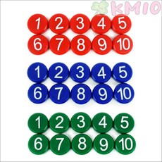 Kmio 숫자 자석 1-10 교구, 빨강