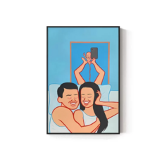 Joan Cornella 조안 코넬라 작품 그림 미술전시 주방 현관 서재 침실 거실에 걸면 좋은 캔버스 그림 액자 34, 골드