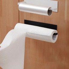 부착식 주방 키친타올 랩 걸이 홀더 거치대 M11120 키친타올걸이 키친타올꽂이, 1개, 블랙