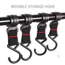 차량 트렁크 정리 이동식 걸이 고리 캠핑 장비 거치 야외 활동 수납 도구, 1개, 랙후크1개 BL11868