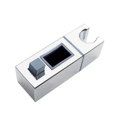 사각형 회전식 파이프 욕실 샤워헤드 거치대 조절 가능한 슬라이드 바 교체 랙 레일 브래킷 액세서리, 01 -B