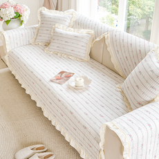 FEIFAN 쇼파패드 프렌치 플로럴 스타일 산뜻하고 4인용 면 소파패드