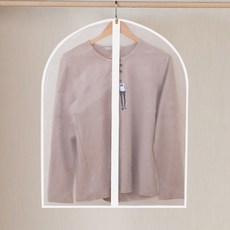 드레스룸 행거 티셔츠 먼지차단 방수 옷커버 PEVA 반투명 60x80cm, 1개, 1개입