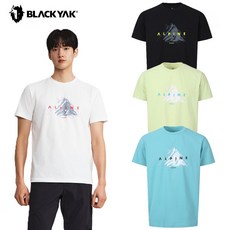 블랙야크 공용 알파인 그래픽 반팔티 빅사이즈 뛰어난 신축성 편안함 1BYRTMU920