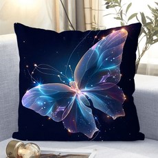 아름다운 꽃패턴 소파쿠션 양면 소파 쿠션 솜 포함 세탁가능 고탄력 트렌디 꽃스타일 수집가 추천 특별한 디자인 트렌디한 스타일, XKHD-24, 40 x 40CM (솜포함 양면쿠션)