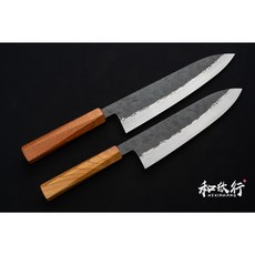 和欣行 安倍勇光 白一鋼 黑葉 牛刀 210mm 240mm 五角櫸木柄, 1個