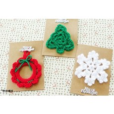 (TD) 코바늘로 크리스마스 오너먼트 카드 만들기-1인 눈꽃