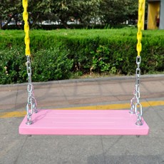 놀이터 그네 체인 그네줄 안장 야외 버클 공원 테라스 키즈카페 밧줄, F.분홍색50X20시트+확장나사2m아연도금체인, 1개