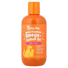 제스티 포즈 야생 알래스카 오메가 + 연어 오일 강아지 및 고양이용 251ml(8.5fl oz) ZTP-59460, 1개