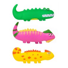 오브펫 강아지 라텍스 삑삑이 장난감 악어 3종, 1개, 악어3종