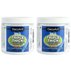2팩 번들 - DecoArt 트리플 두꺼운 글로스 글레이즈(병) - 각 226.8g(8온스), 2팩 번들 - DecoArt 트리플 두꺼운 글로스 글레